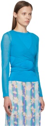 Nina Ricci Blue Cotton Long Sleeve T-Shirt