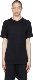 BYBORRE Black Cotton Jacquard T-Shirt