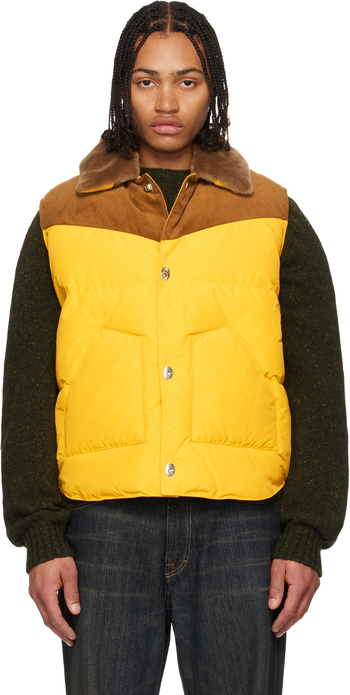 Wales Bonner Yellow 'The Brixton' Vest