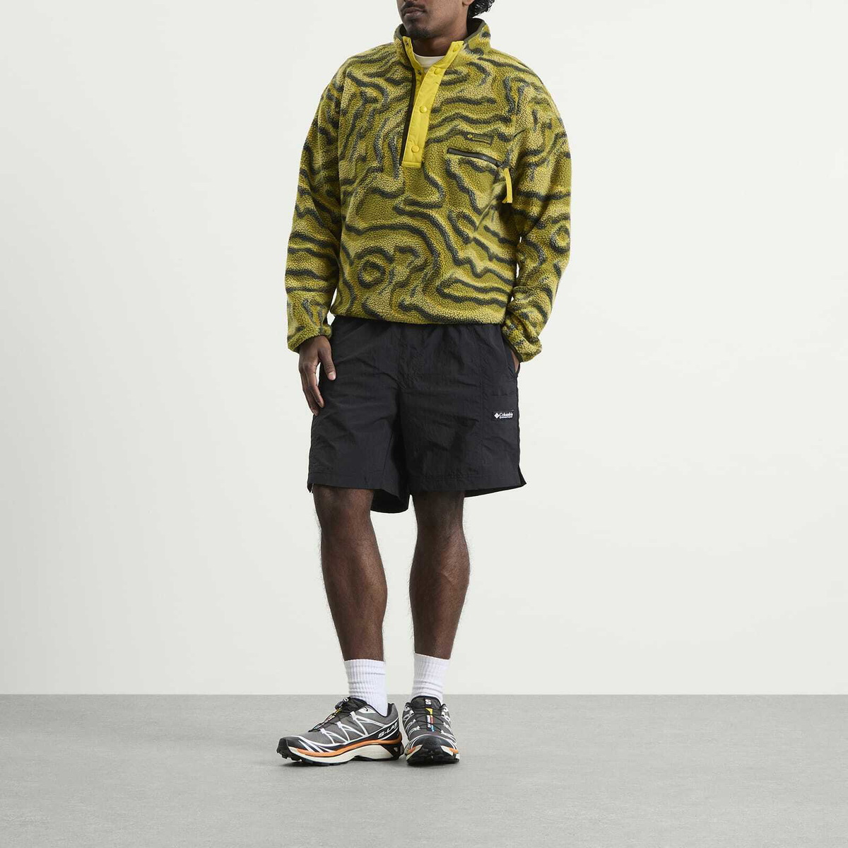 Columbia Men's Helvetia™ II Printed Half Snap Fleece in Mossy Green Topoglitch