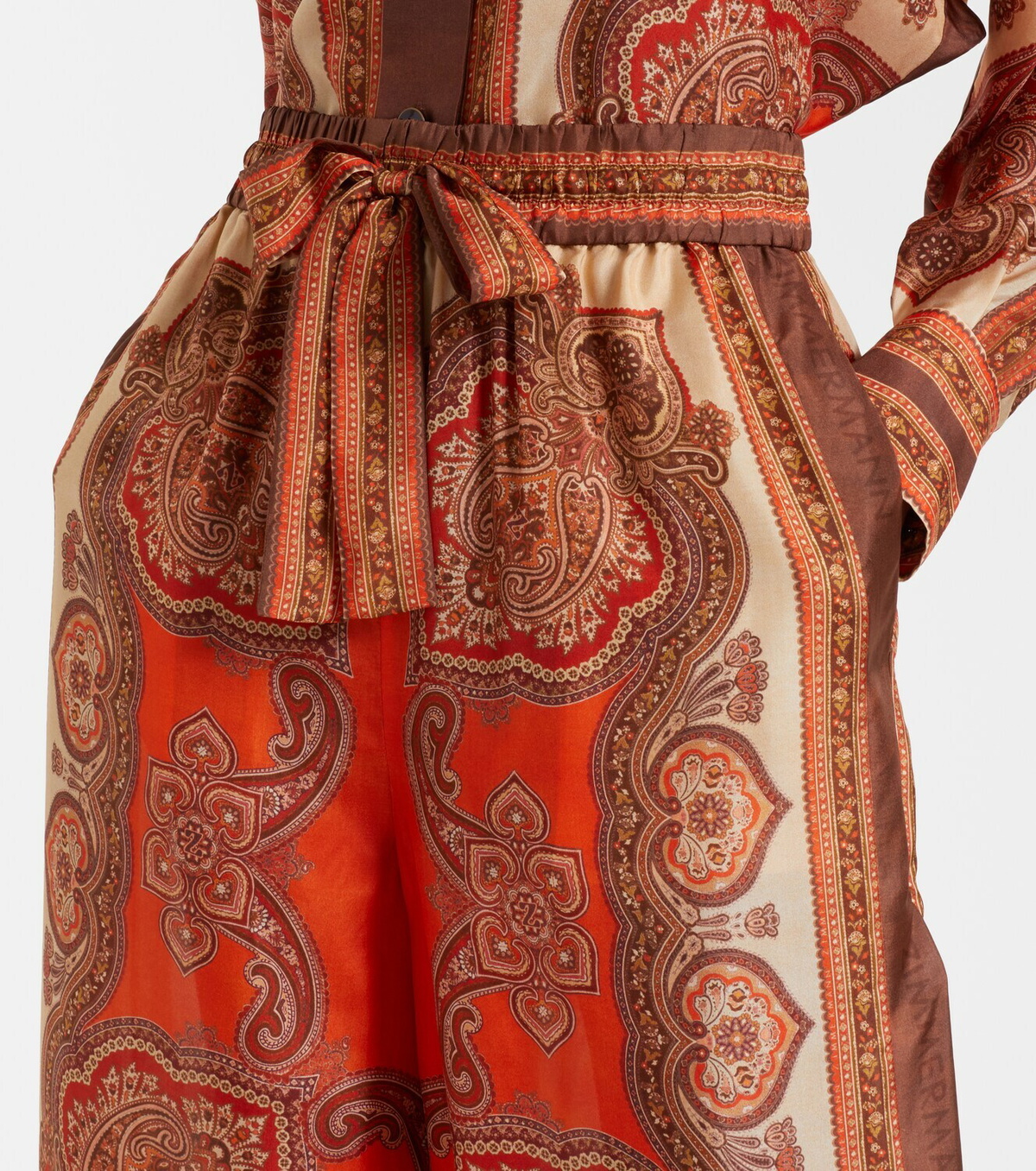 Zimmermann Mahon paisley silk palazzo pants