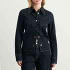 Closed Women's Striped Denim Jacket in Dark Blue