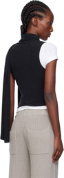 Aya Muse Black Scarf Scoop Tank Top