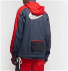 Nike x Undercover - GYAKUSOU NRG Logo-Print Shell Half-Zip Hooded Jacket - Blue