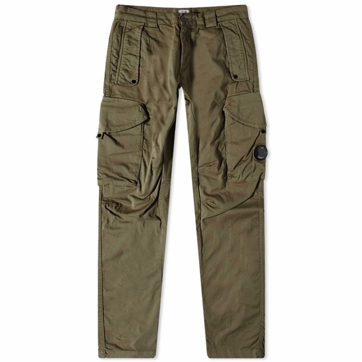 Photo: C.P. Company Men's Lens Sateen Cargo Pant in Ivy Green