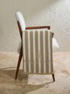 Brunello Cucinelli - Logo-Embroidered Striped Cotton-Terry Beach Towel
