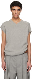 Hed Mayner Gray V Neck Vest