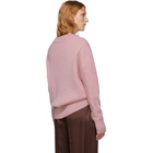 AMI Alexandre Mattiussi Pink Oversized Logo Sweater