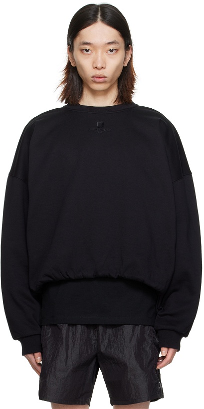 Photo: Wooyoungmi Black Bungee-Style Drawstring Sweatshirt