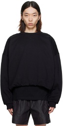 Wooyoungmi Black Bungee-Style Drawstring Sweatshirt