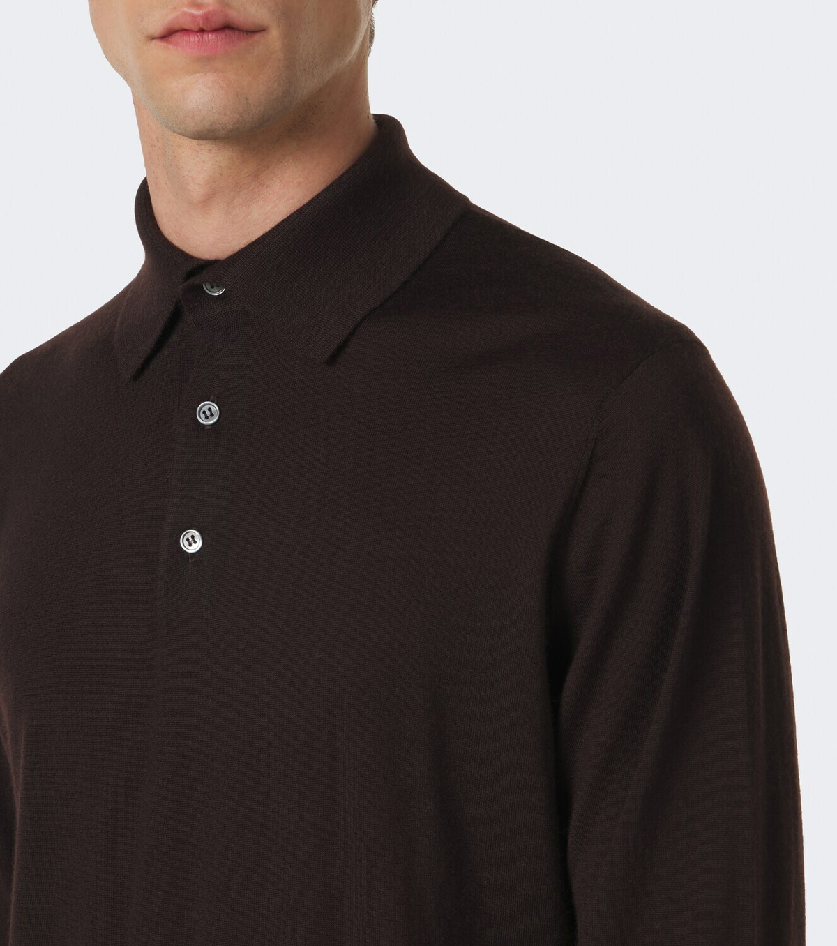 Thom Sweeney Cashmere and silk polo sweater