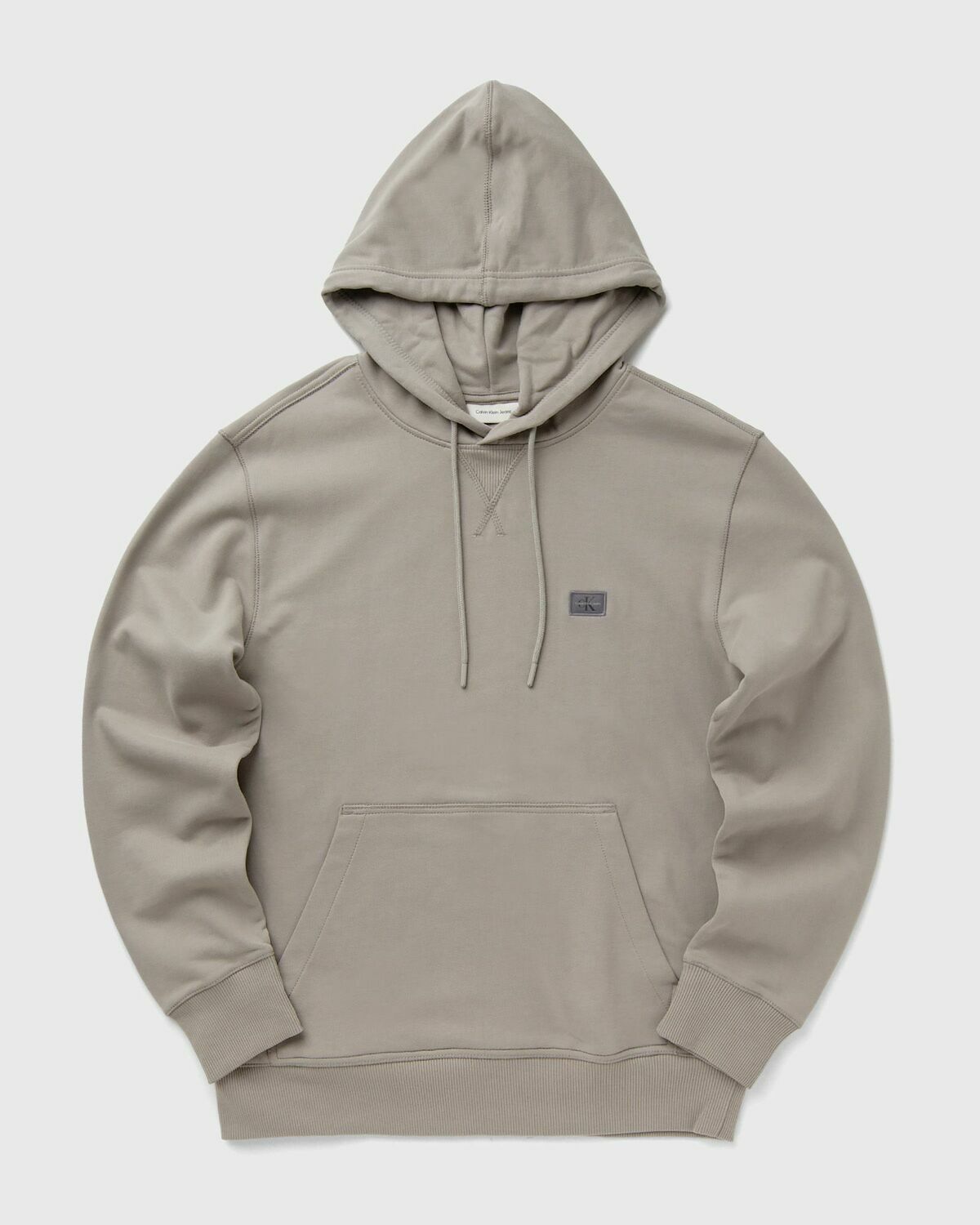Calvin Klein Jeans WOVEN LABEL HOODIE Grey Mens Hoody