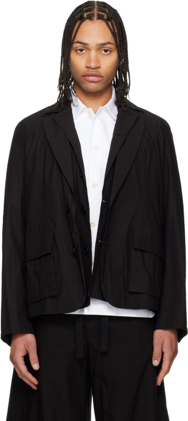 Photo: sacai Black Cotton Typewriter Blazer