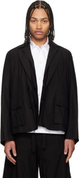 sacai Black Cotton Typewriter Blazer