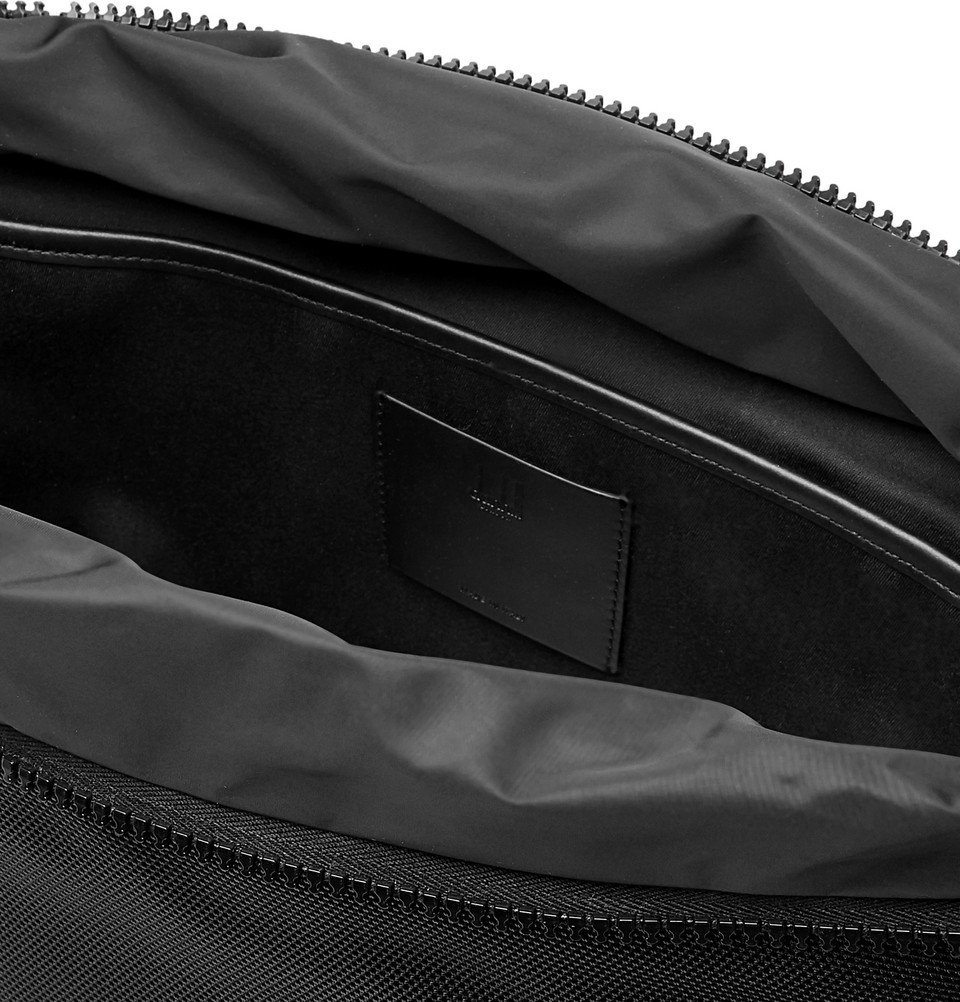 Dunhill - Radial Leather-Trimmed Nylon-Canvas Messenger Bag - Black Dunhill