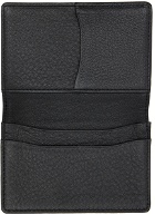 Yohji Yamamoto Black Logo Bifold Card Holder
