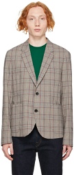 PS by Paul Smith Grey Check Unlined Blazer