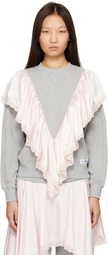 Sandy Liang Gray Tumble Sweatshirt