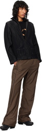 Robyn Lynch Brown Recycled Nylon Track Pants