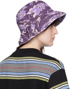 Acne Studios Purple Brimmo Flame Camo Bucket Hat