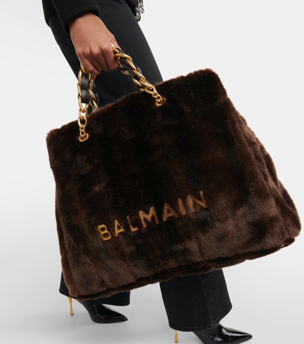 Balmain fur discount bag