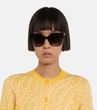 Fendi Lettering square sunglasses