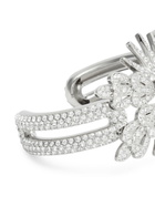 Rabanne Floral Crystal-embellished Bracelet - Silver - One Size