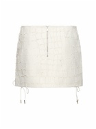 DION LEE - Snake Etched Leather Mini Skirt