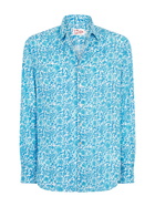 MC2 Saint Barth Man Muslin Cotton Sikelia Shirt With Flower Print