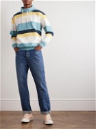 Armor Lux - Striped Organic Cotton-Jersey Mock Neck Sweater - Multi