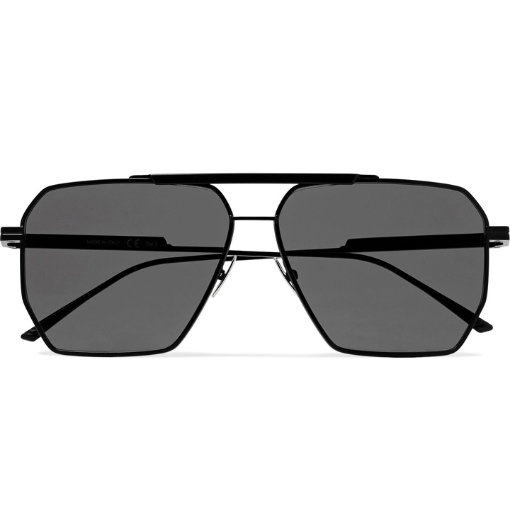 Photo: Bottega Veneta - Aviator-Style Metal Sunglasses - Black