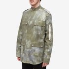 Balmain Men's Saharan Tie Dye Twill Jacket in Multi/Khaki