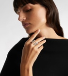 Yeprem Y-Not 18kt white gold ring with diamonds