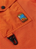 Moncler Grenoble - Logo-Appliquéd Shell-Trimmed Combed Cotton-Jersey T-Shirt - Orange