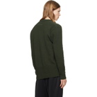 MM6 Maison Margiela Khaki Wool V-Neck Cardigan