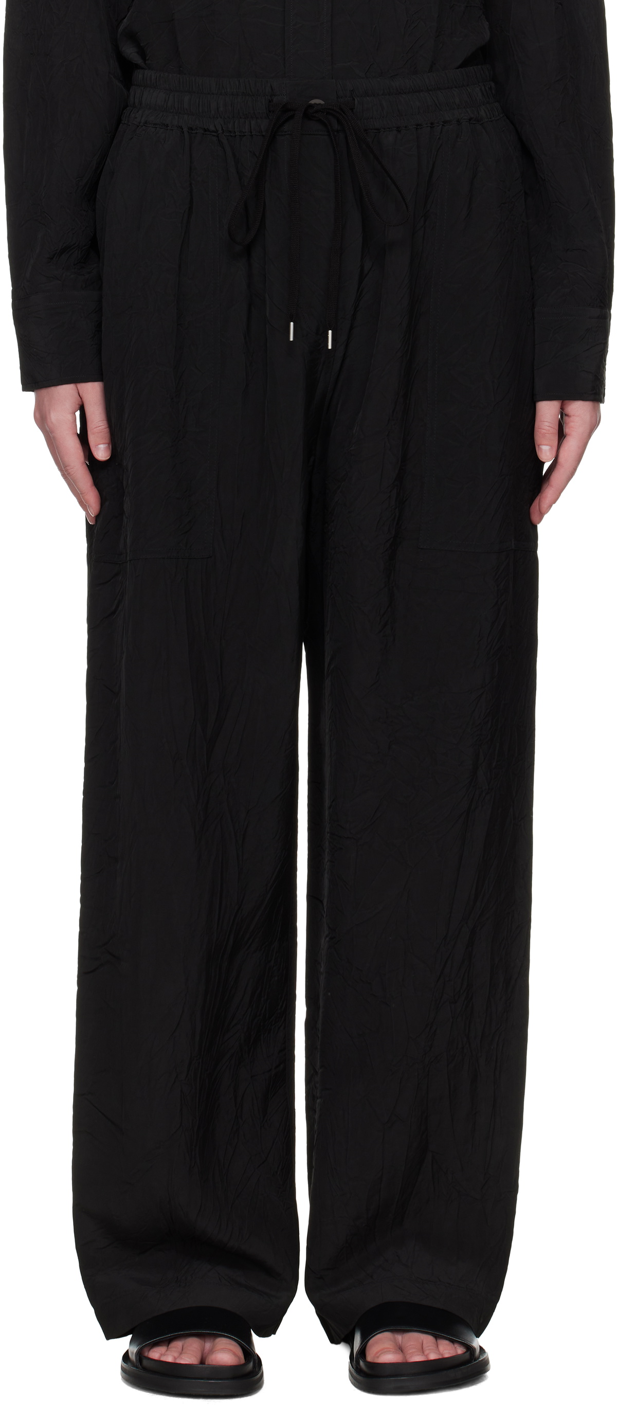 Studio Nicholson Black Capel Trousers