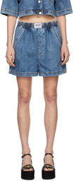 Moschino Jeans Blue Heart Pocket Denim Shorts