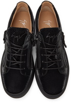 Giuseppe Zanotti Black Embossed Frankie Sneakers