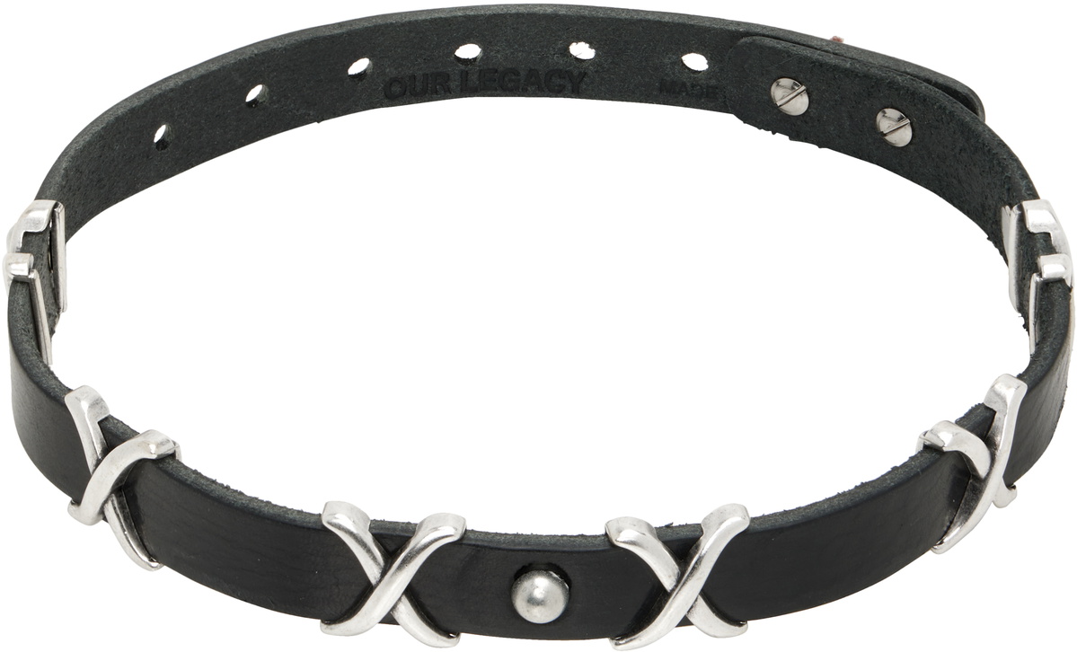 OUR LEGACY Black 2 CM Leather Choker Our Legacy