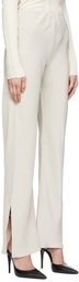 Yuzefi Off-White Acetate Trousers