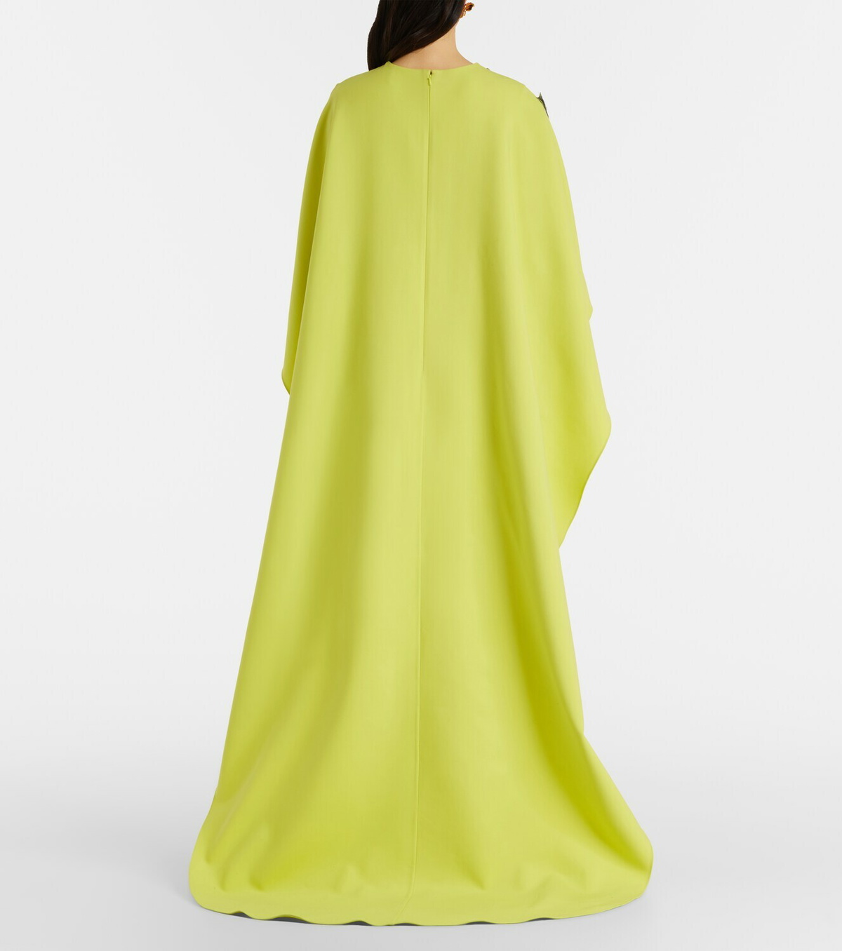 Oscar de la Renta Porcelain Flower wool-blend gown