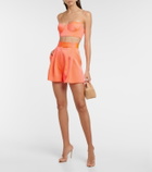 Alex Perry Porter crêpe satin shorts