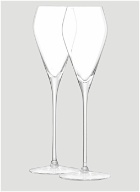 Set of Two Prosecco Glass in Transparent