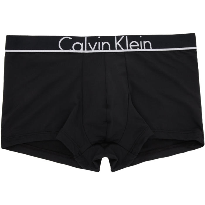 Photo: Calvin Klein Underwear Black Low-Rise CK ID Trunk Boxer Briefs