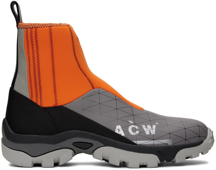 Photo: A-COLD-WALL* Orange & Gray NC.1 Dirt Boots