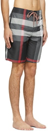 Burberry Grey Check Swim Shorts