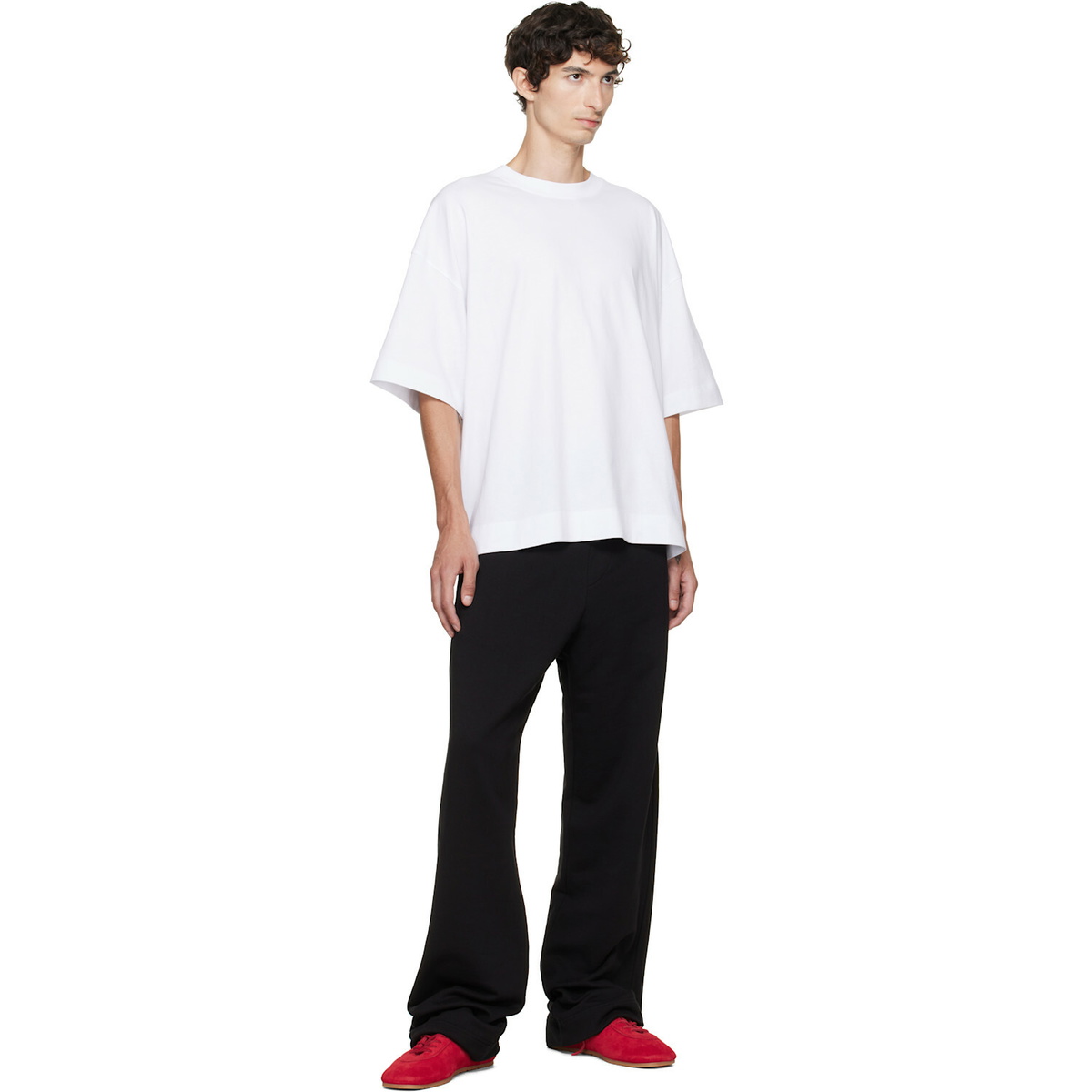Dries Van Noten White Dropped Shoulder T-shirt