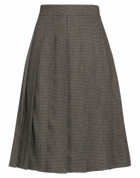 Le 17 Septembre Womens Midi skirt in Chocolate brown