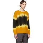 Palm Angels Yellow and Black Tie-Dye Casentino Sweater