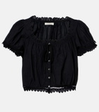 Dôen Nera embroidered cotton top